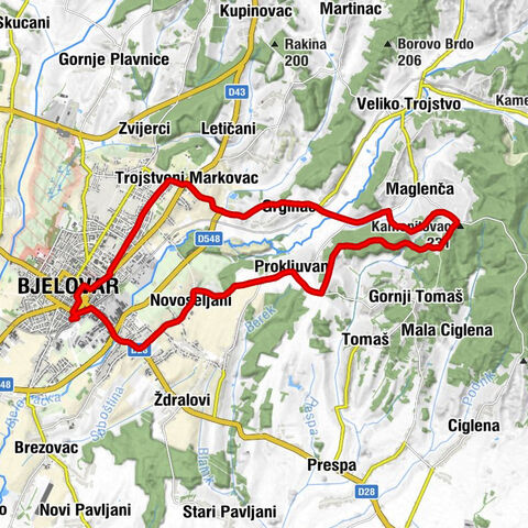 Bjelovar - Planinarski dom Kamenitovac - Kamenitovac