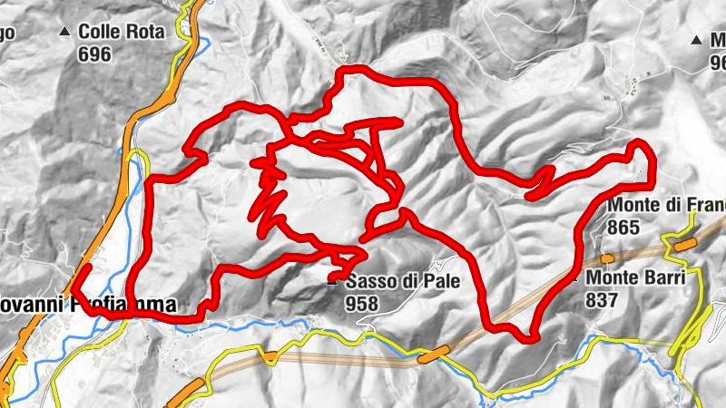 San Giovanni Profiamma - Monte di Franca - Monte Barri - Sasso di Pale