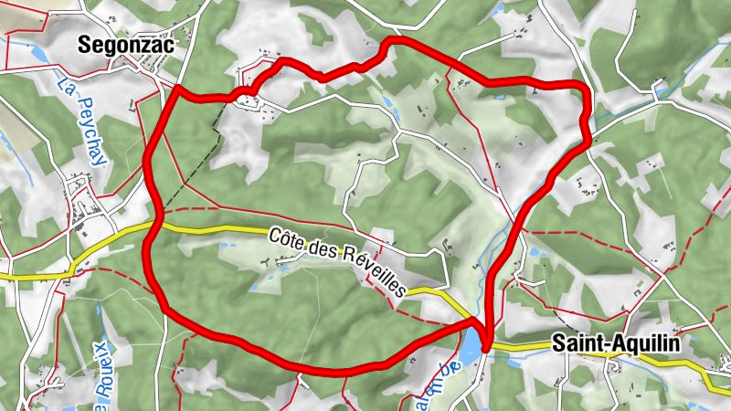 Saint-Aquilin - La Vigerie-Basse - Segonzac - Haut-Vitrac