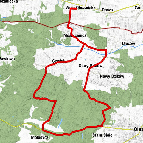 Moszczanica - Kościół pw. Podwyższenia Krzyża Świętego w Cewkowie - Kaplica - Kościół pw. Trójcy Przenajświętszej w Starym Dzikowie