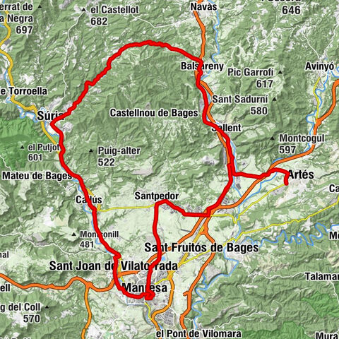 Manresa-Viladordis - Manresa - Sant Joan de Vilatorrada - Sant Sadurní