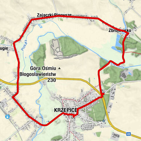 Krzepice - Magreta - Zbrojewsko - Zajączki Pierwsze