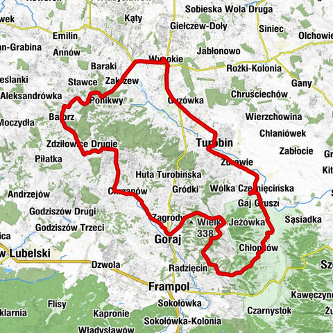 Wysokie - Meczkowa Góra - Świniarki - kaplica św. Maksymiliana Kolbe