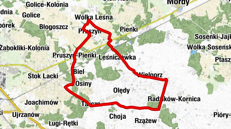 Pruszyn - Pruszynek - Wólka Leśna - Kościół pw. Najświętszego Serca Jezusowego