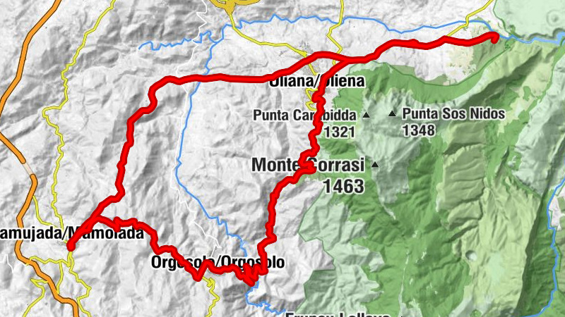 Ulìana/Oliena - Chiesa di San Giovanni Battista - Santa Croce - Chiesa di San Lussorio