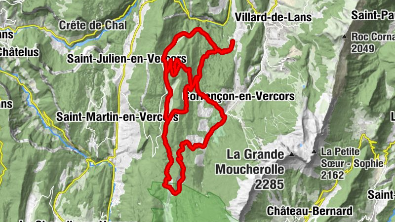 Villard-de-Lans - Col d'Herbouilly - Auberge de Roybon - Pas de la Sambue