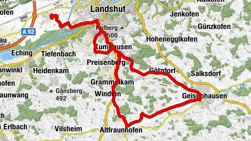 Münchnerau - Landshut - Don Camillo - Kumhausen