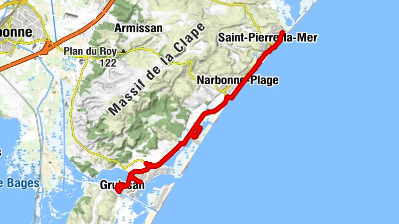 Saint-Pierre-la-Mer - Pleine-Vue-sur-Mer - Borne - Narbonne-Plage