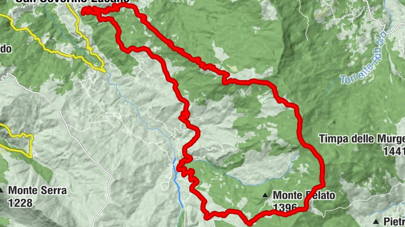 San Severino Lucano - Mezzana Frido - Mezzana Salice - Mezzana Torre