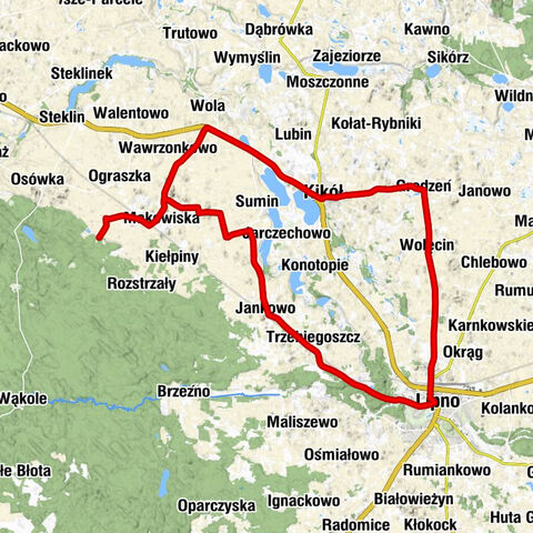 Łazy - Makowiska - Lipno - Kikół