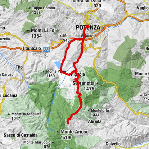 Potenza - Tre Mari - Contrada Tora - Valico della Sellata