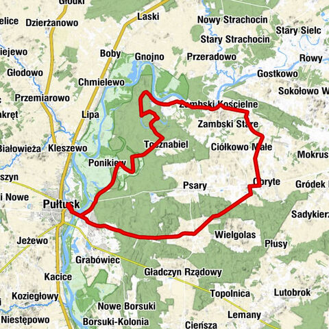 Wyspa - Pułtusk - Zambski Kościelne - Ciólkowo-Kępa