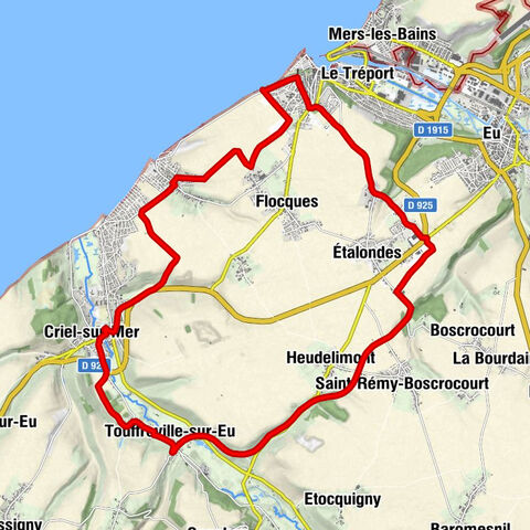 Gare Haute - Mesnil-Val - Église Saint-Aubin - Église Saint-Sulpice ou Saint-Pierre