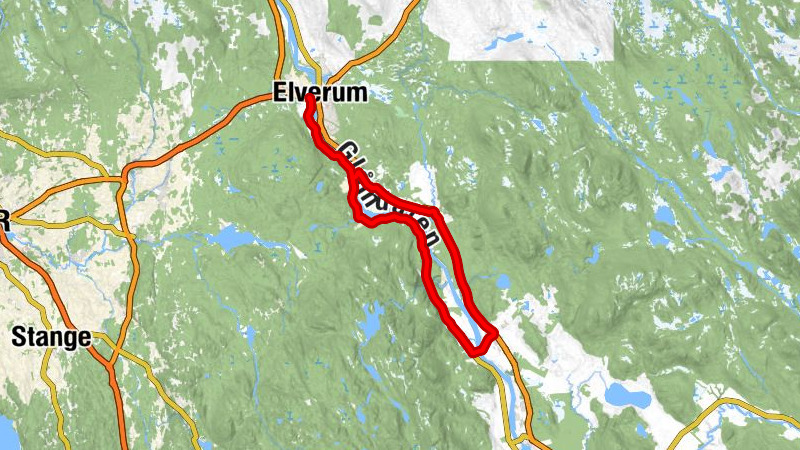 Elverum - Støa camping Braskereidsfoss - Heradsbygd kirke