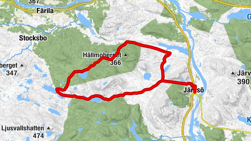 Järvsö - Myrängen rastplats - Storsved