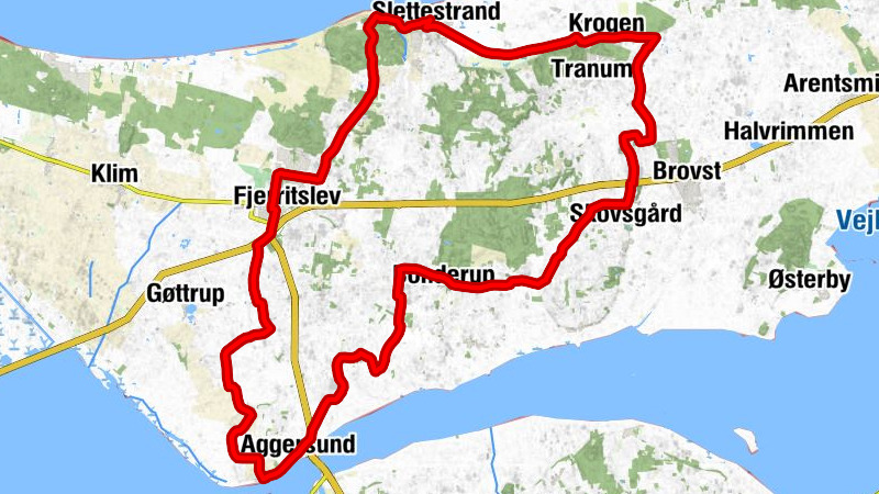 Slettestrand - Svinkløv - Mathildahøj - Kollerup