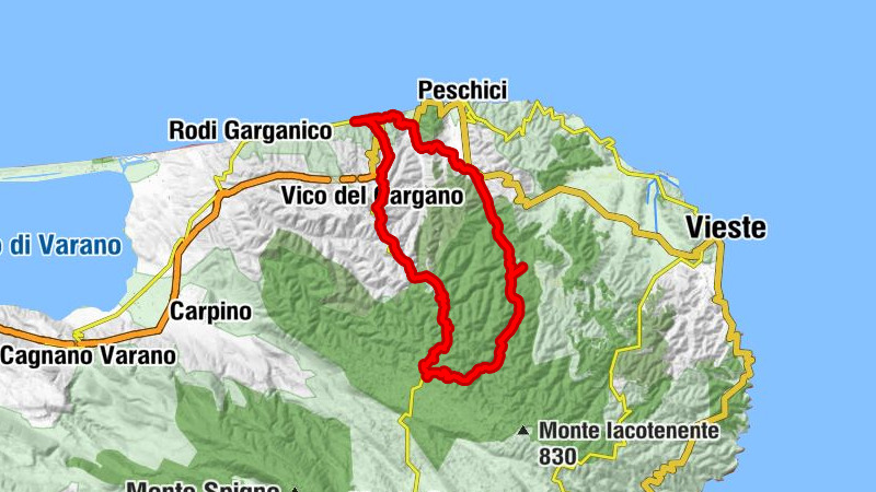 San Menaio - Vico del Gargano - Sant'Antonio - Santa Maria della Difesa