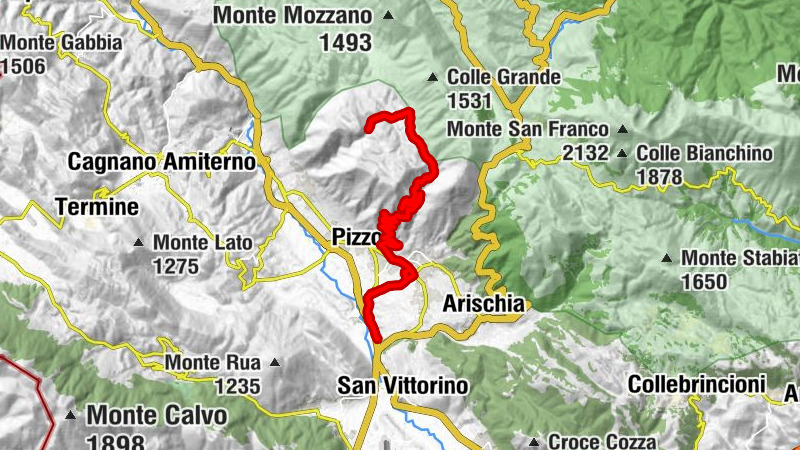 Pizzoli - Villa San Pietro - Chiesa di Santo Stefano al Monte - Rifugio Santa Pupa