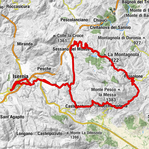 Centro storico - Isernia - Villa delle Rose - Eremo Sant'Egidio
