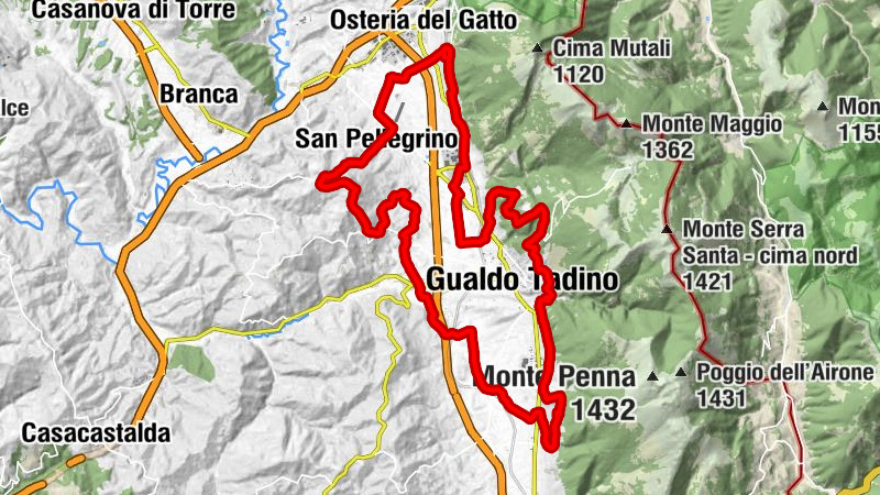 Fossato Di Vico-Gubbio - Chiesa di San Pellegrino - Gualdo Tadino - Colle di Mori