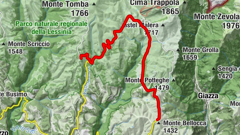 Bosco Chiesanuova - Rifugio Branchetto - San Giorgio - Osteria degli Spiazzoi