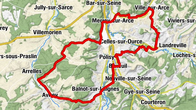 Ville-sur-Arce - La Croix Rouge - Le Cheminot - Église Saint-Loup