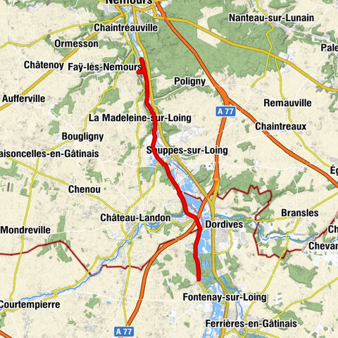 Bagneaux-sur-Loing - Moulin Foulon - Pont de Dordives