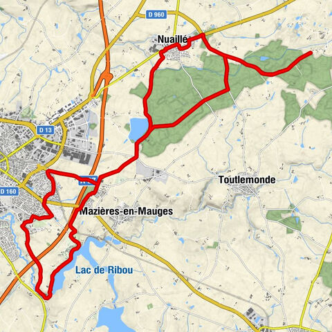 Les Bourneaux - Nuaillé - Le Bord du Lac - Val de Moine