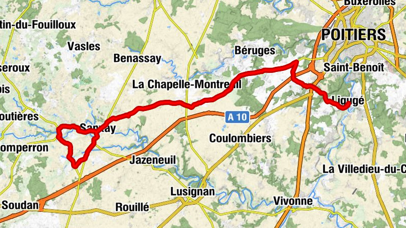 Ligugé - Champ Bireau - Église Saint-Jean-Baptiste
