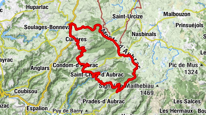 Laguiole - Lacaune - Église Sainte-Anne - Roc de Condors