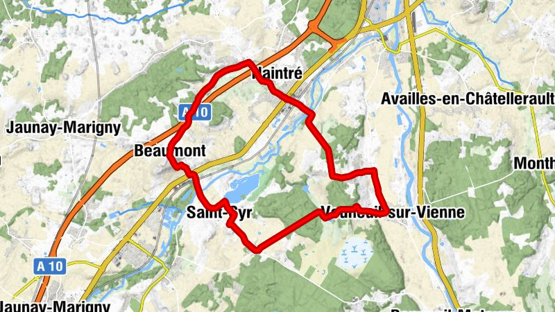 Saint-Cyr - La Tricherie - Le Relais du Clain - Beaumont