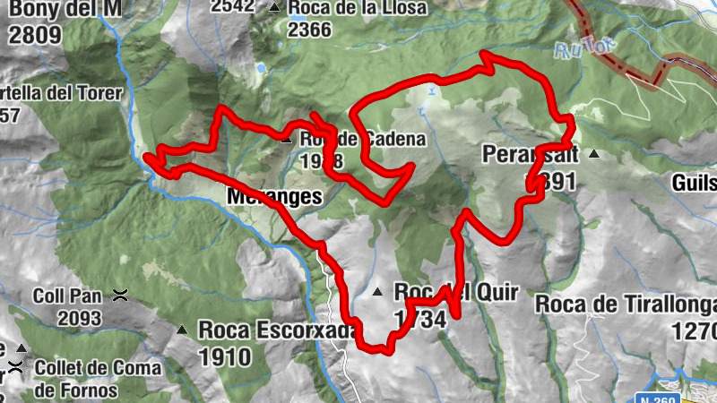 Meranges - Refugi de la Feixa - Roc de Cadena - Cal Joan