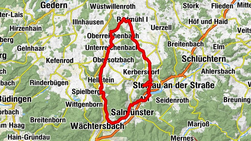 Unterreichenbach - Birstein - Salmünster - Bad Soden