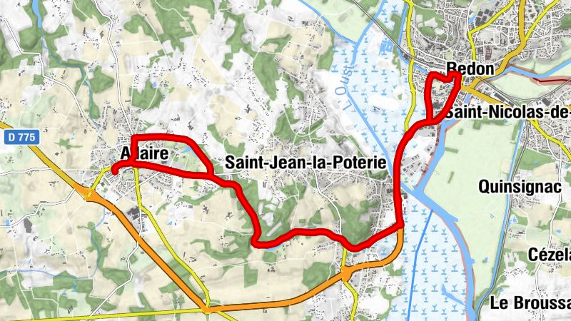 La Métairie de l'Allier - La Croix des Barres - Bande Mouraud - Église Saint-Gaudens