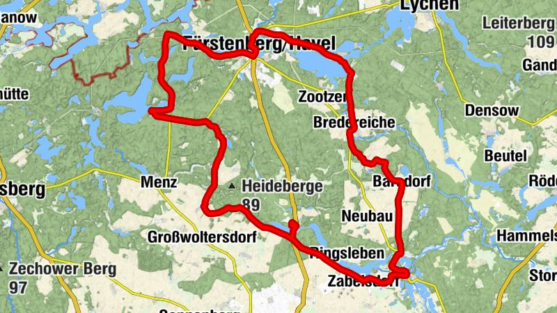 Dannenwalde - Richard‘s Wild - Rehberge - Eichberg