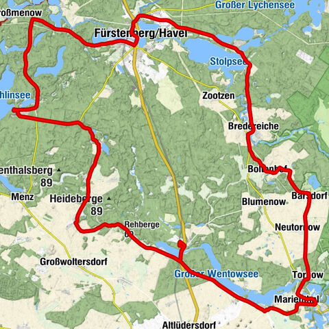 Dannenwalde - Richard‘s Wild - Rehberge - Eichberg