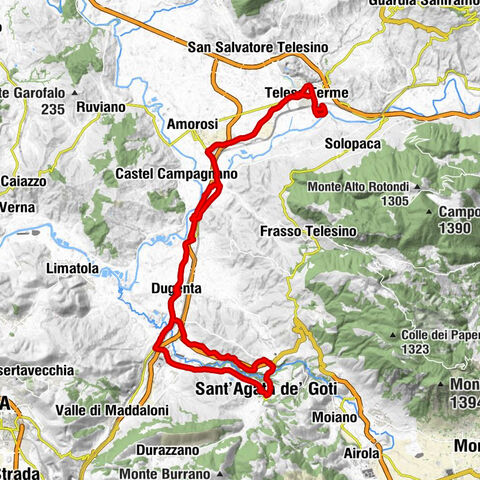 Vallone Martorano - Cappella di Santa Maria di Rusciano - Chiesa di Sant'Alfonso - Sant'Agata de' Goti