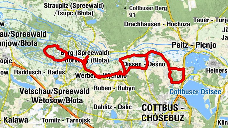 Willmersdorf - Rogozno - Skadow - Škódow - Dorfkirche Dissen - Döbbrick Ost - Depsk pódzajtšo