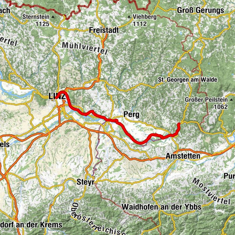 Dunajská cyklostezka, 3. etapa, severní břeh: Linz - Grein
