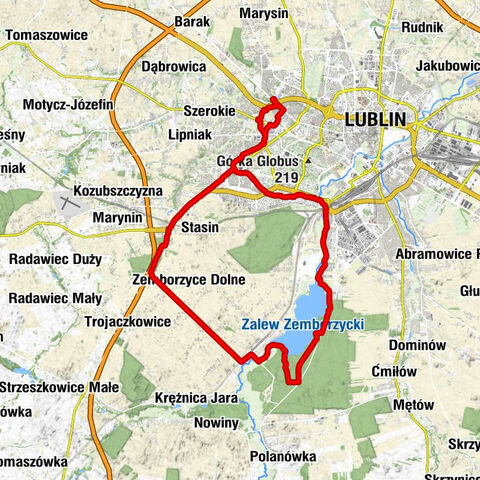 Sławinek - Rury Brygidkowskie - Poczekajka - Lublin