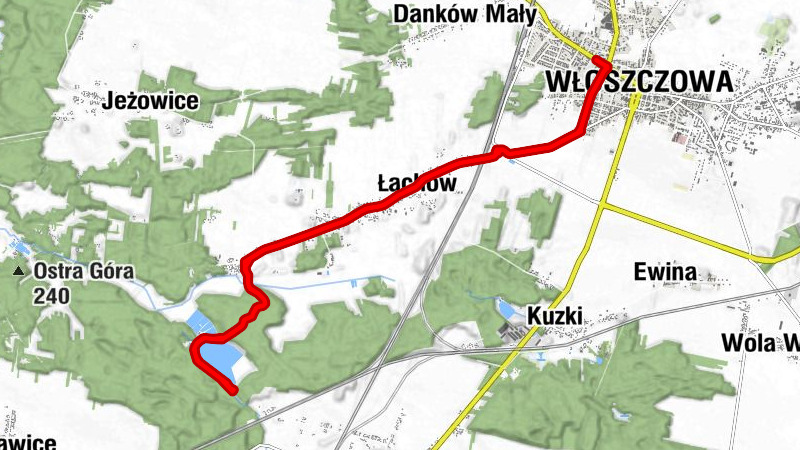 Włoszczowa - Łachów - Kościół pw. Wniebowzięcia Najświętszej Maryi Panny - Łachowska Piła