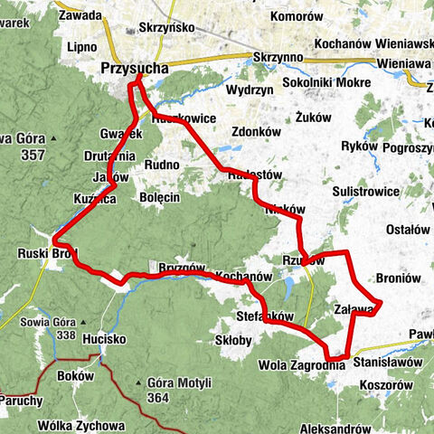 Przysucha - Kościół pw. Najświętszego Serca Jezusowego - Kościół pw. Wniebowzięcia Najświętszej Maryi Panny - Kościół pw. Świętego Krzyża