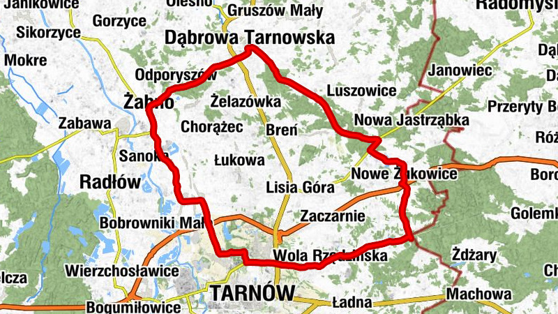 Wałki - Kościół św. Andrzeja Boboli w Szarwarku - Kościół pw. Świętego Sebastiana - Jodłówka-Wałki