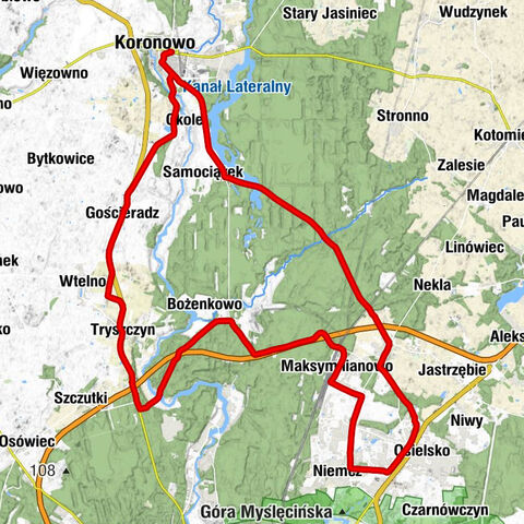 Koronowo - Osiedle Dworcowa - Kościół pw. Podwyższenia Krzyża Świętego - Kościół pw. Świętego Maksymiliana Kolbe