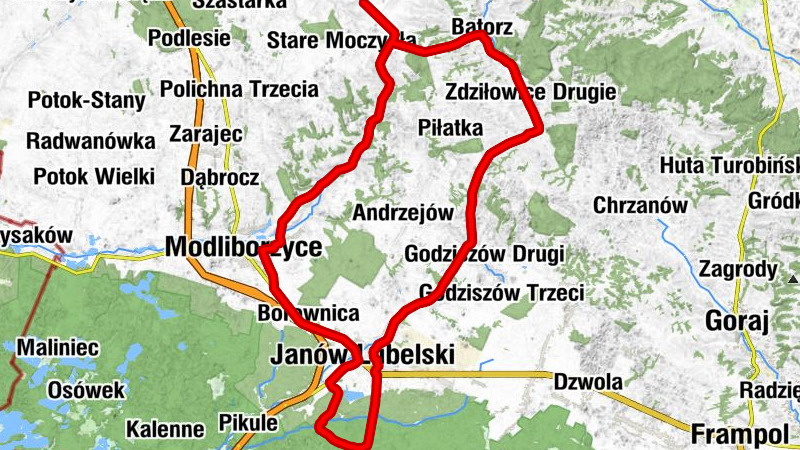 Samary - Błażek - Pasieka - Janów Lubelski