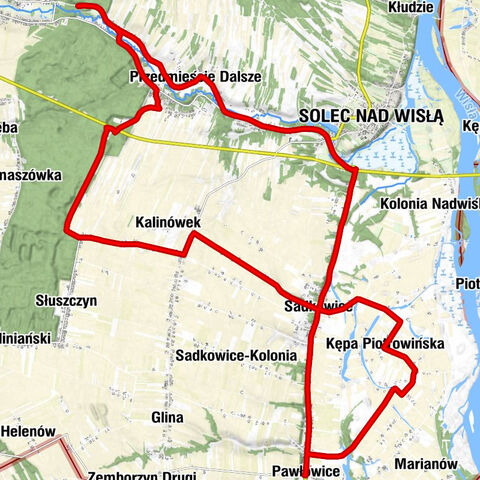Pawłowice - Sadkowice-Gościniec - Sadkowice - Stara Wieś