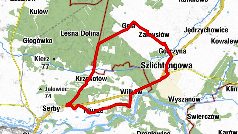 Stare Serby - Kościół pw. Świętej Jadwigi - Szlichtyngowa - Głogów