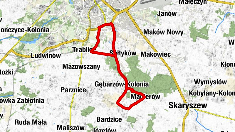 Nowa Wieś - Stara Wieś - Radom - Gębarzów