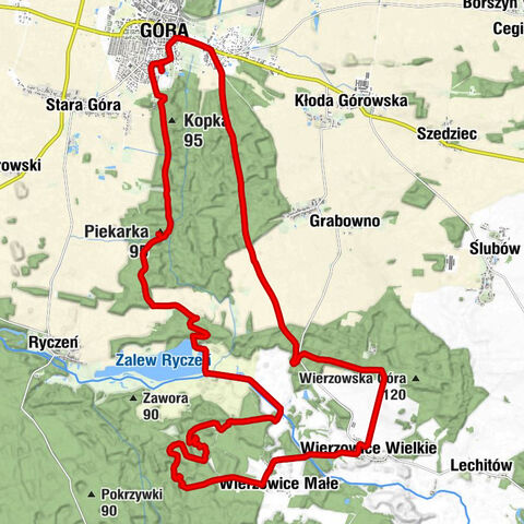 Góra - Wierzowice Wielkie - Moszyckie - Piekarka