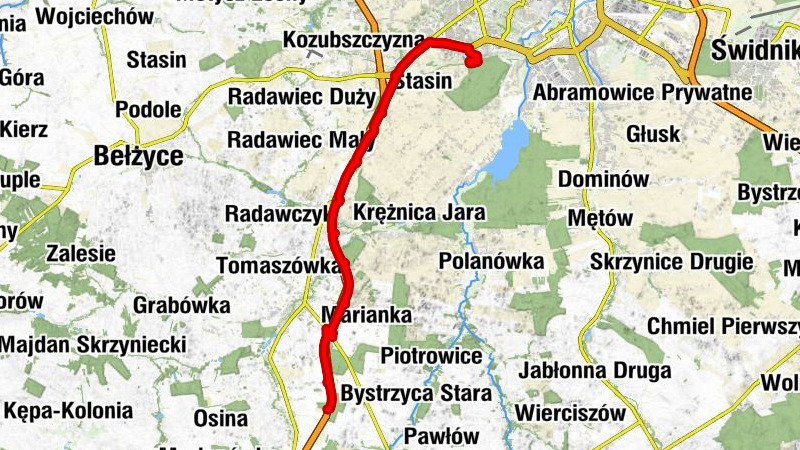 Węglin Południowy - Zajazd Gościnny - Konopnica - Zemborzyce Tereszyńskie